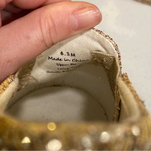 Jack Roger’s Gold Glitter Slip-On Sneakers Women's 6.5M - Picture 7 of 7